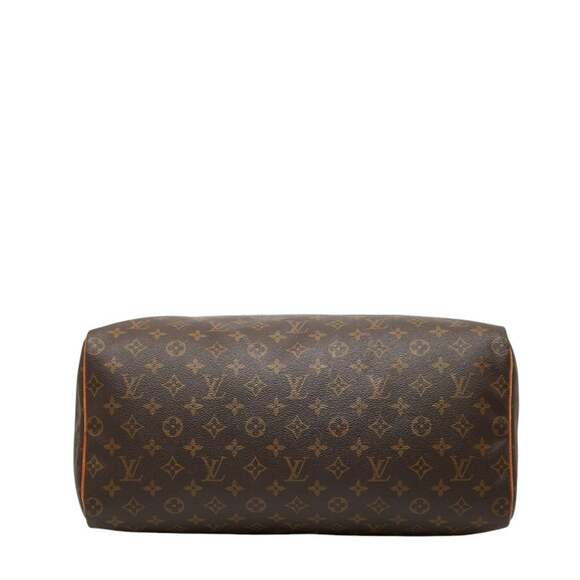LOUIS VUITTON Brown Monogram Leather Speedy 40 Boston Bag